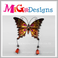 Bright Colored Butterfly Metal and Glass Wall Decor